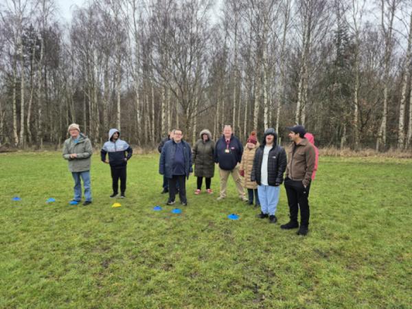 newcastle hub clients trying a new sport.