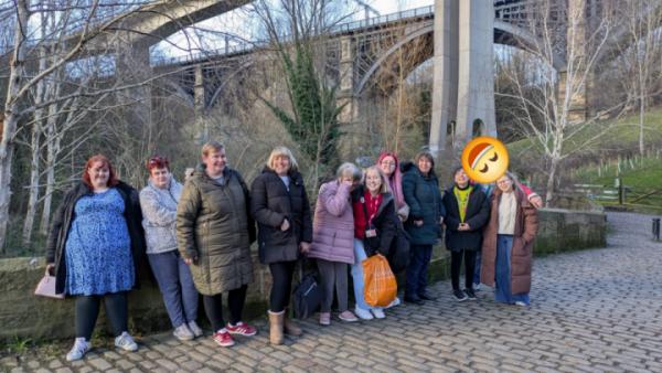 women's group visit to cafe beam